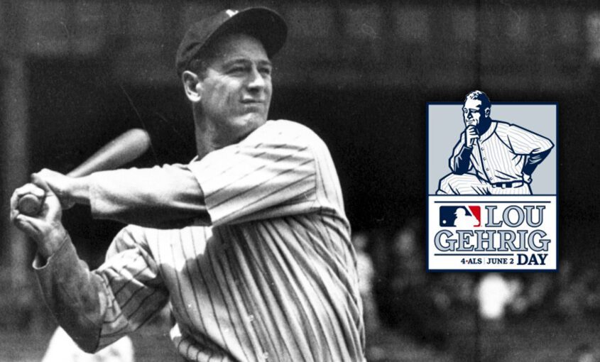 Lou Gehrig Day Patch 4 ALS Iron on Embroidered Patch 2022 