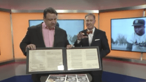 Read more about the article Old Jackie Robinson Contracts On Display At Busch This Week