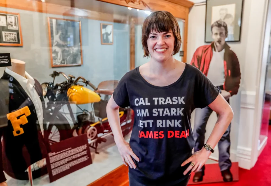 Fairmount Historical Museum curator Dorothy Schultz said she was "shocked" when she learned James Dean hadn't been inducted into the Grant County Sports Hall of Fame. Michelle Pemberton / IndyStar