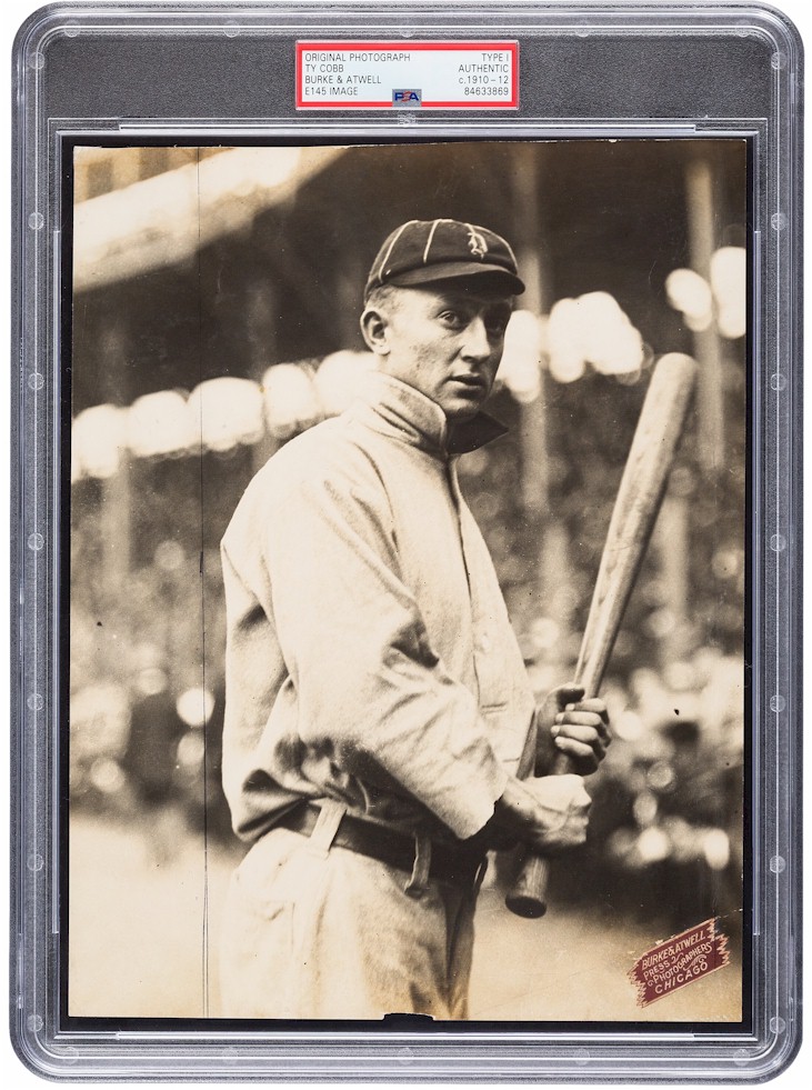 Last February a Burke and Atwell auction offered an original Ty Cobb Type I photo from 1910-12. It closed at $512,000. The successful bidder is now entertaining re-sale offers starting at $774,000! 