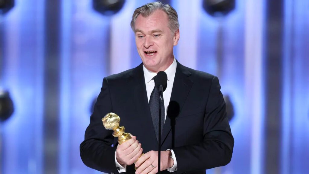 Christopher Nolan accepts the award for Best Director Motion Picture for "Oppenheimer" at the 81st Golden Globe Awards held at the Beverly Hilton Hotel.GOLDEN GLOBES 2024 VIA GETTY IMAGES